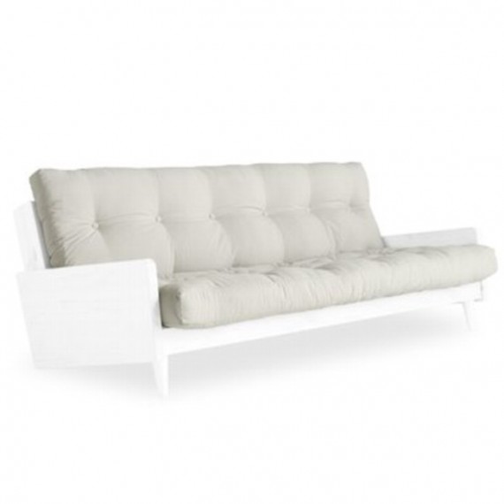 Sofa INDIE z ramą białą, sosnową