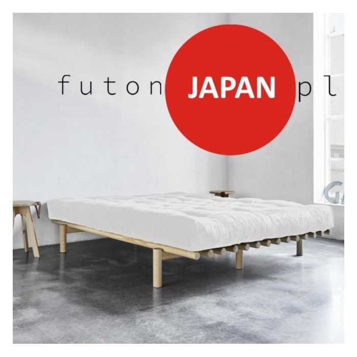 Futon JAPAN średniotwardy, naturalny z bawełny, 80x200