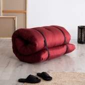 Futon Shiatsu - cienki, naturalny z bawełny, rolowany 90x220 cm