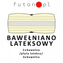 Futon bawełniano-kokosowy dla dzieci - twardy, niesprężysty