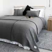 Narzuta "wełniany klasyk" szara 220x240 cm