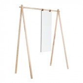 Wieszak HONGI natur z lustrem Karup Design