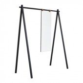 Wieszak HONGI black z lustrem Karup Design