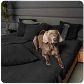 Narzuta klasyczna z przeszyciem grafitowa 220x240cm