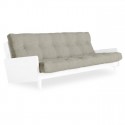 Sofa Indie White z futonem lnianym - 1 szt. od ręki