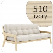 Sofa rozkładana GRAB naturalna SZTRUKS 130x190 Karup Design