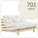 Sofa ROOTS 140 z naturalną ramą sosnową