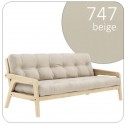 Sofa rozkładana GRAB naturalna 130x190 Karup Design