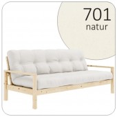 Sofa rozkładana KNOB natur 130x200 od Karup Design