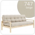 Sofa rozkładana KNOB natur 130x200 od Karup Design