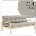 Sofa rozkładana KNOB natur 130x200 od Karup Design