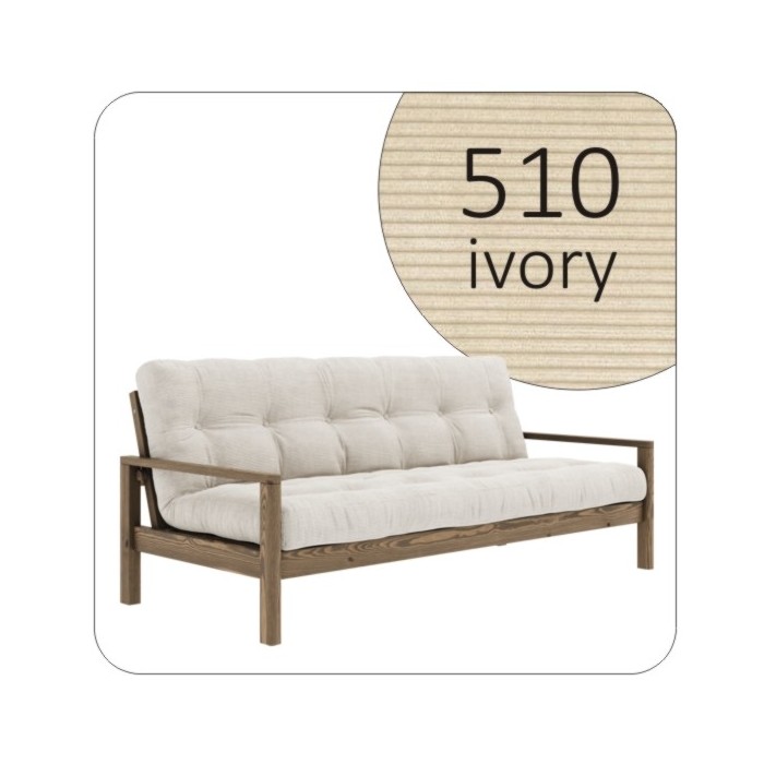 Sofa rozkładana KNOB carob 130x200 od Karup Design