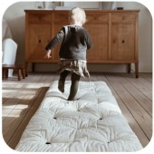 Futon bawełniano-lateksowy dla dzieci - sprężysty - 80x180