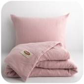 Komplet pościeli "MUŚLIN" w kolorze różowym 200x220 + 70x80