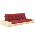 Sofa rozkładana BASE BOXY POPPY RED sztruks Karup Design