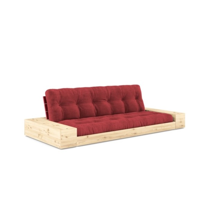 Sofa rozkładana BASE BOXY POPPY RED sztruks Karup Design