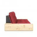 Sofa rozkładana BASE BOXY POPPY RED sztruks Karup Design