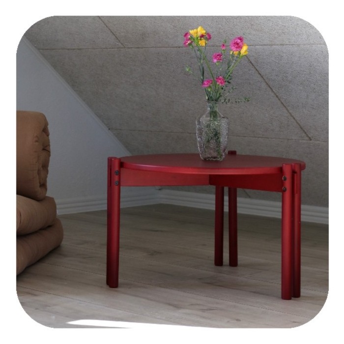 Stolik kawowy STICKS TABLE HIGH POPPY RED od Karup Design