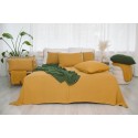Pled pleciony musztardowy 130x160 cm