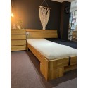 Łóżko bukowe 160x200 z pojemnikiem na pościel BOHO P