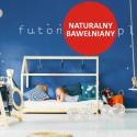 Futon naturalny, bawełniany dla dzieci - średniotwardy, niesprężysty, 60x120, 70x140